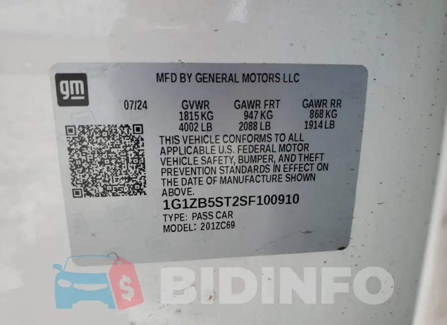 1G1ZB5ST2SF100910 Photo# 12