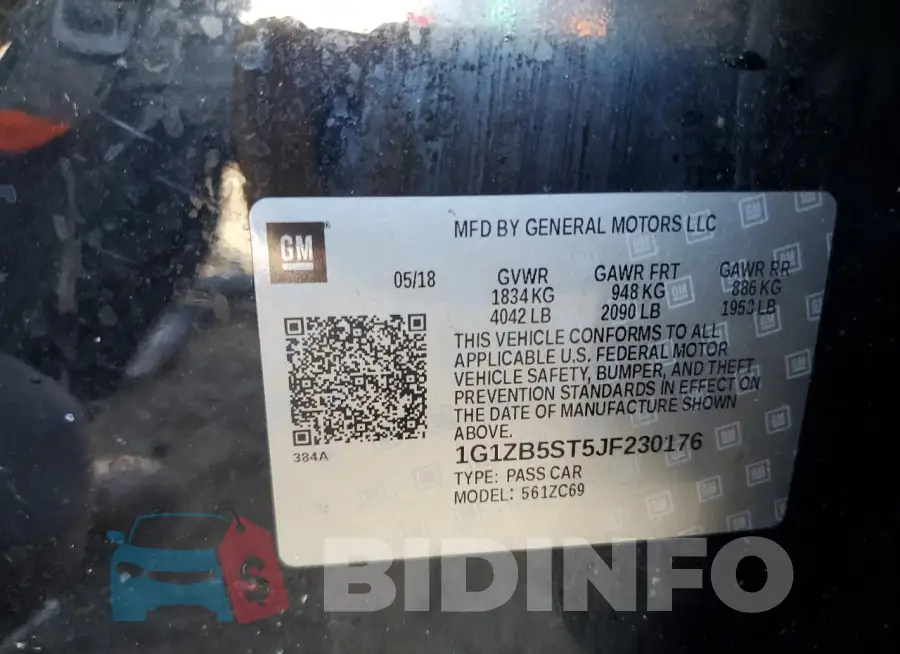 1G1ZB5ST5JF230176 Photo# 12