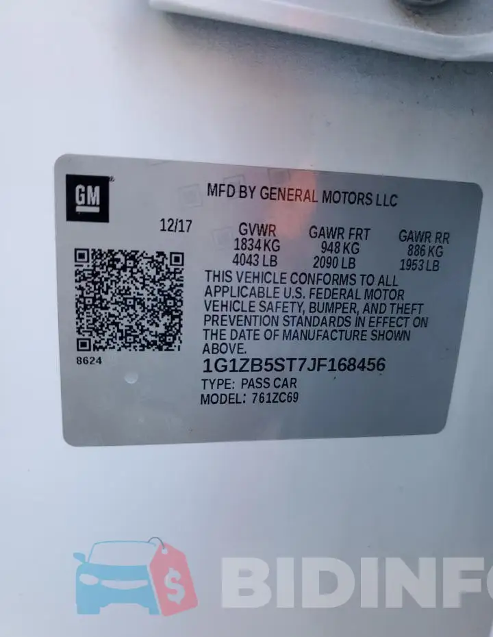 1G1ZB5ST7JF168456 Photo# 12