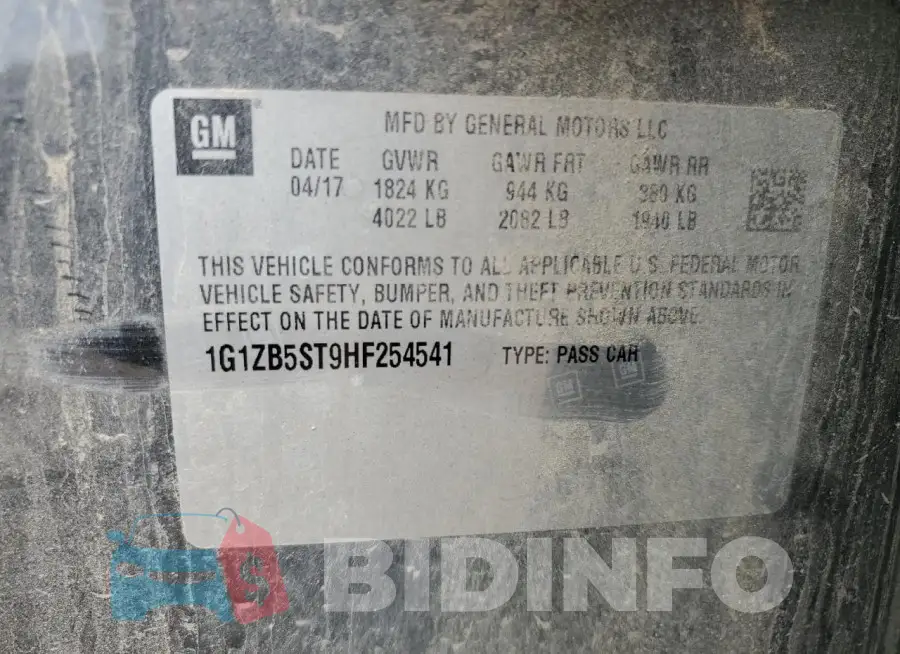 1G1ZB5ST9HF254541 Photo# 12
