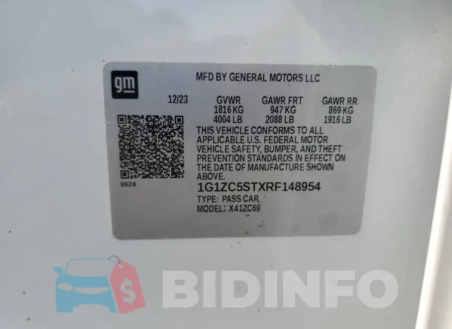 1G1ZC5STXRF148954 Photo# 12