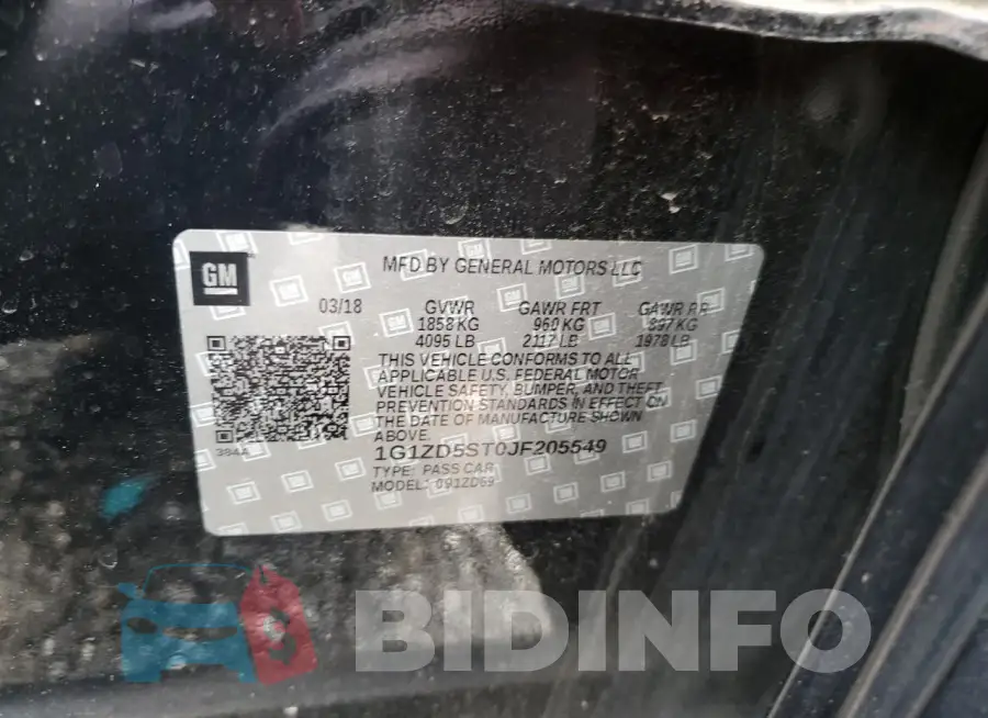 1G1ZD5ST0JF205549 Photo# 12
