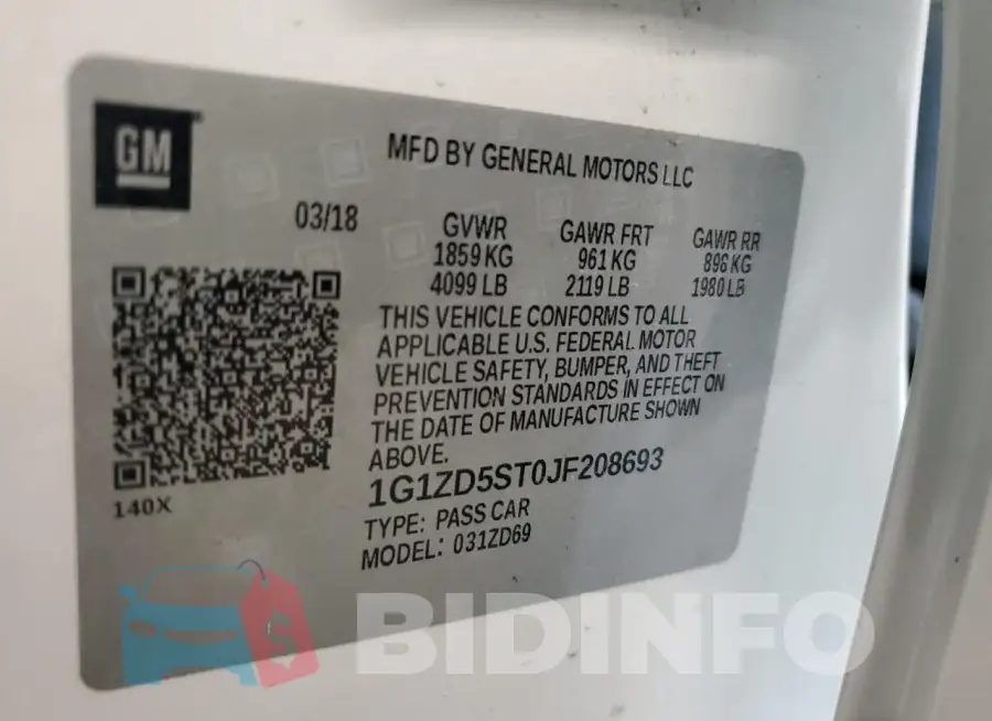1G1ZD5ST0JF208693 Photo# 13