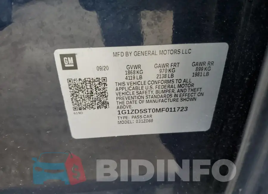 1G1ZD5ST0MF011723 Photo# 12