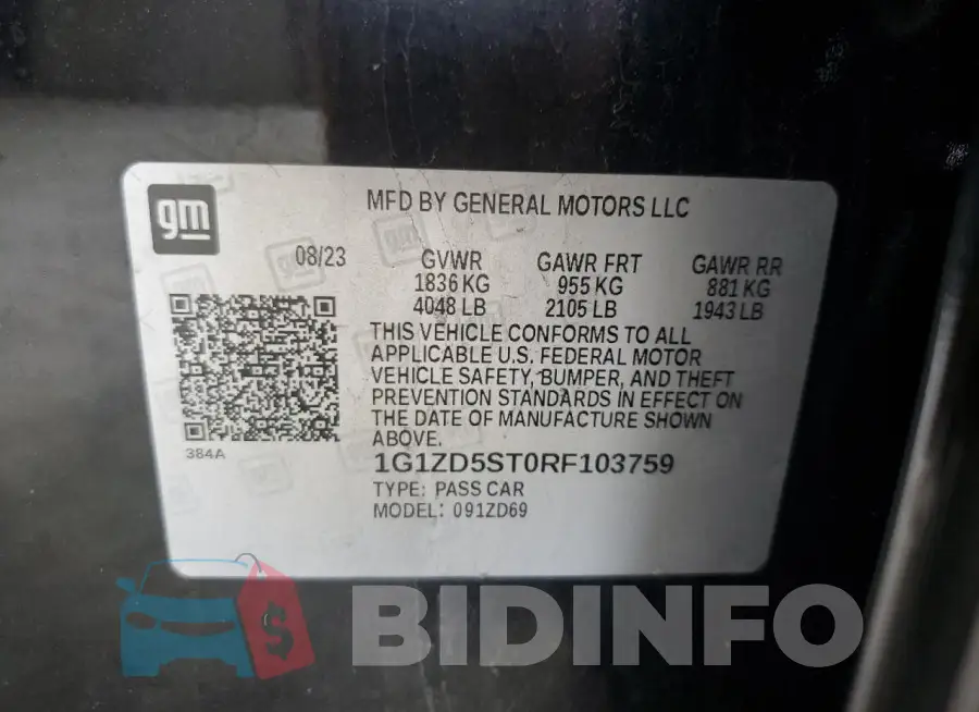 1G1ZD5ST0RF103759 Photo# 12