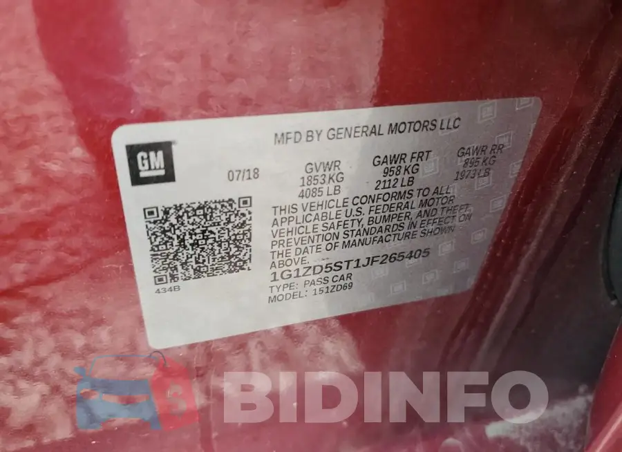 1G1ZD5ST1JF265405 Photo# 12