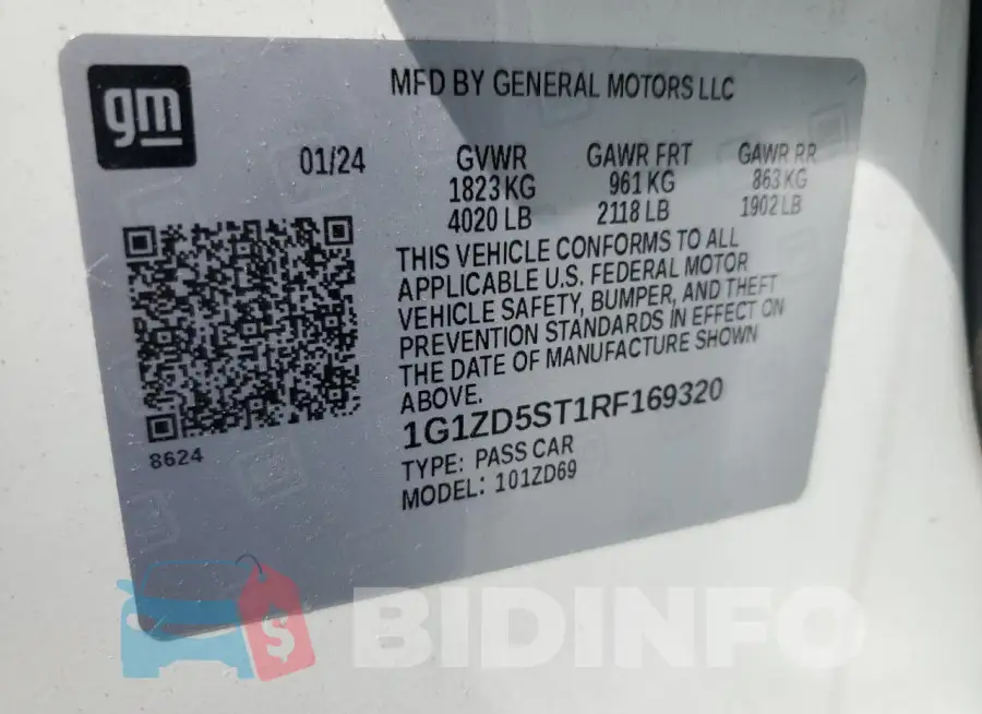 1G1ZD5ST1RF169320 Photo# 13