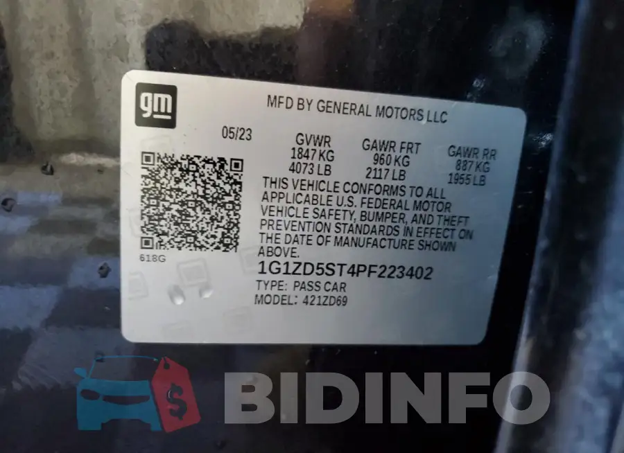 1G1ZD5ST4PF223402 Photo# 13