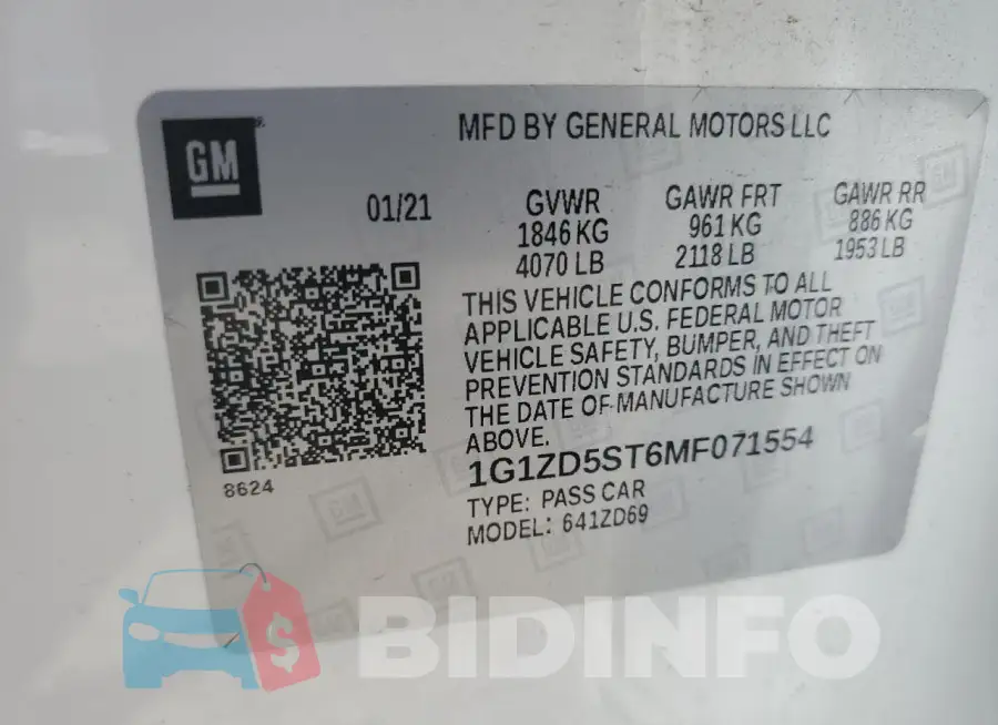 1G1ZD5ST6MF071554 Photo# 13