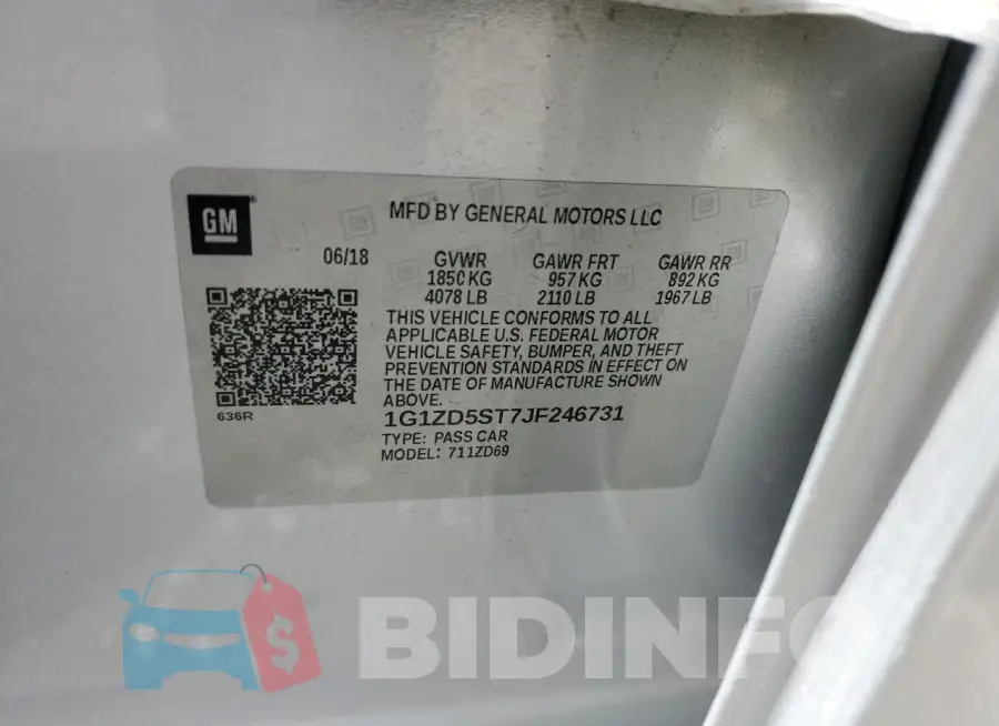 1G1ZD5ST7JF246731 Photo# 12