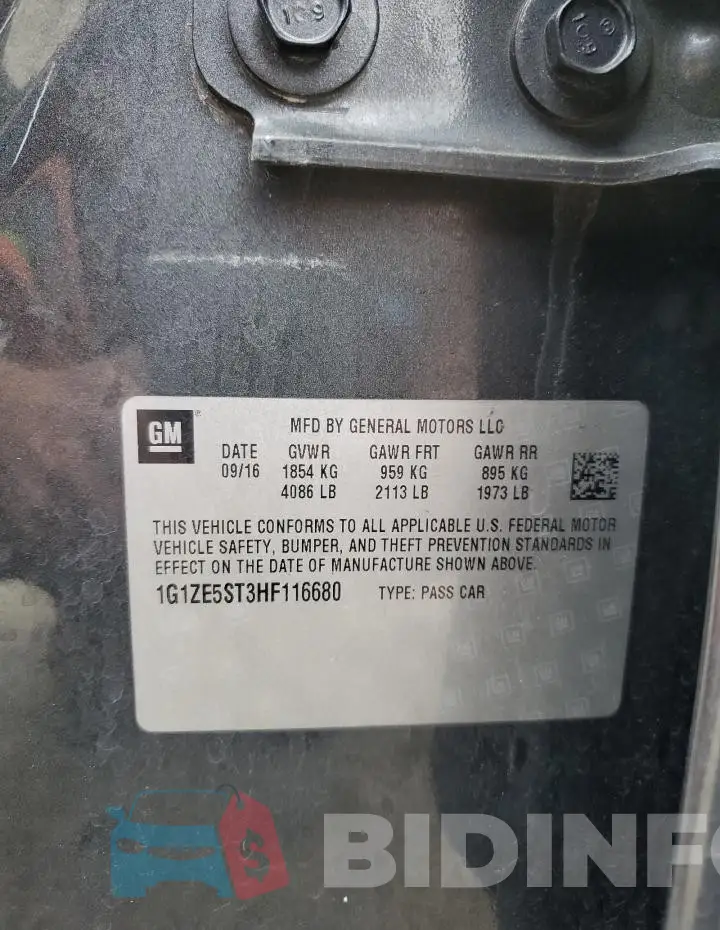 1G1ZE5ST3HF116680 Photo# 12