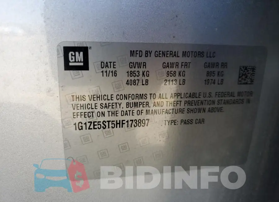 1G1ZE5ST5HF173897 Photo# 12