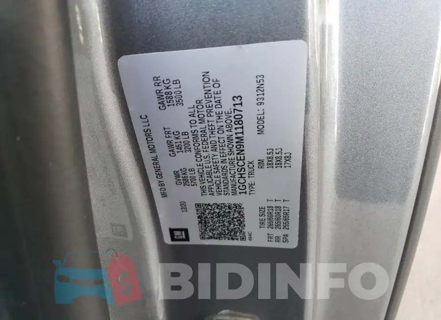 1GCHSCEN9M1180713 Photo# 12