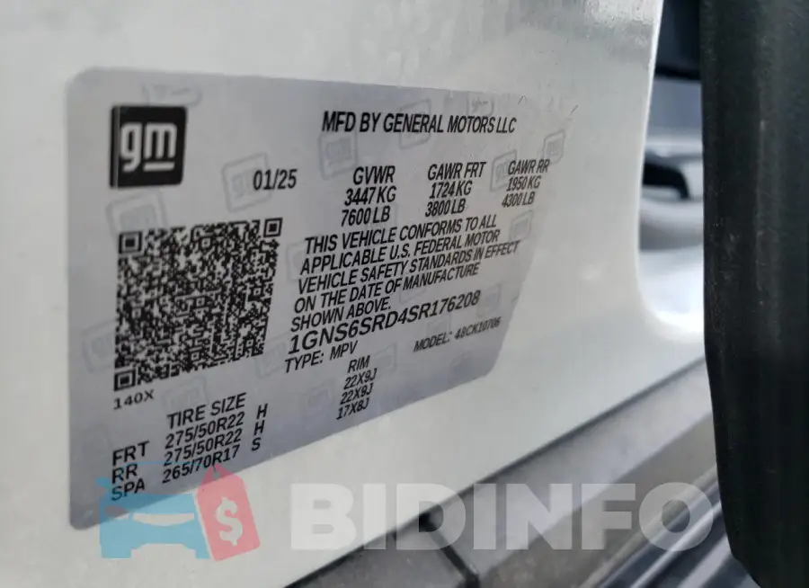 1GNS6SRD4SR176208 Photo# 12