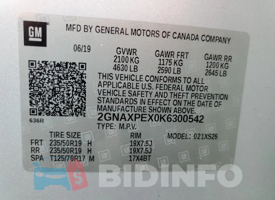 2GNAXPEX0K6300542 Photo# 13