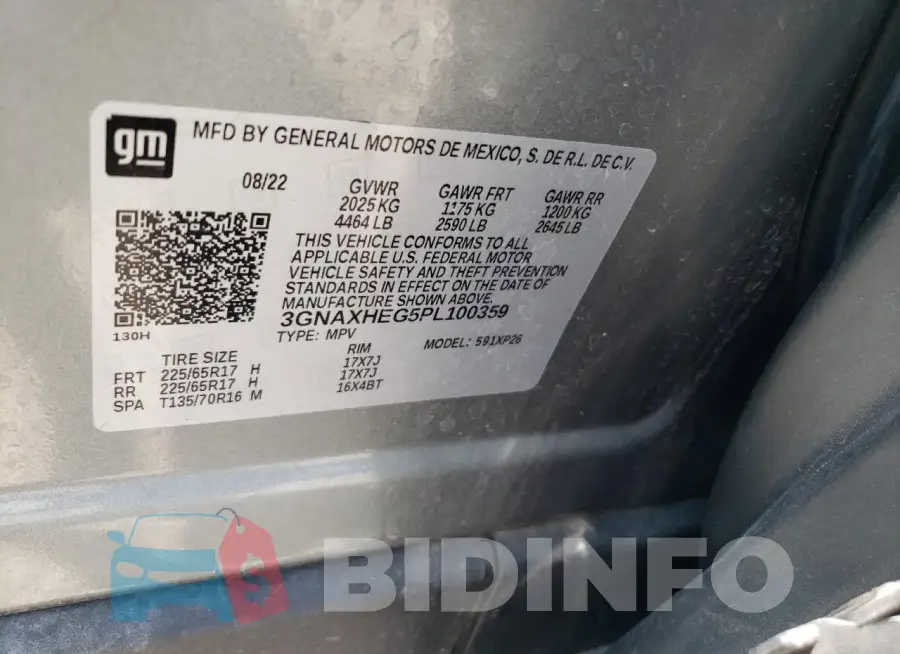 3GNAXHEG5PL100359 Photo# 12