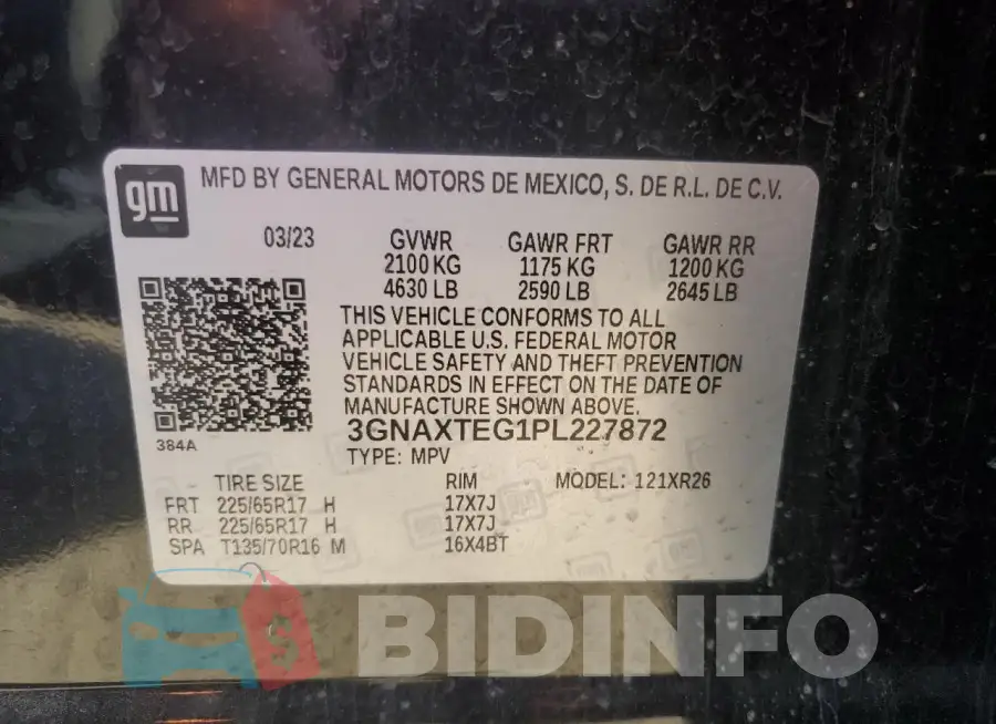 3GNAXTEG1PL227872 Photo# 13