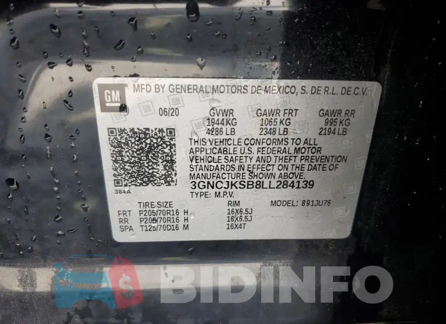 3GNCJKSB8LL284139 Photo# 12