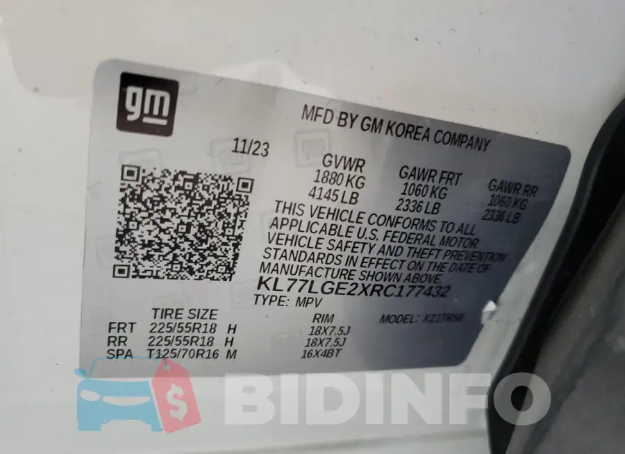 KL77LGE2XRC177432 Photo# 13