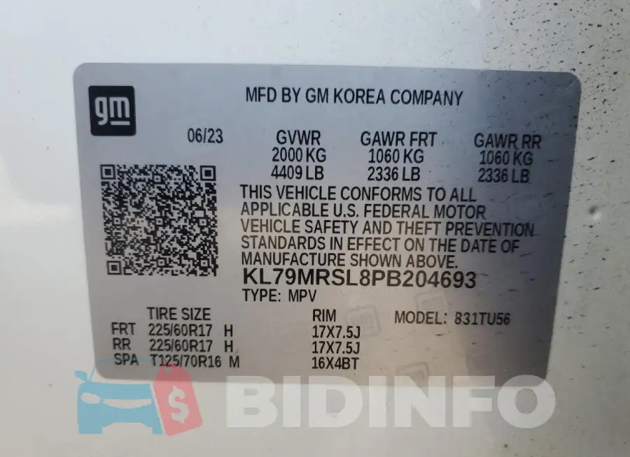 KL79MRSL8PB204693 Photo# 14
