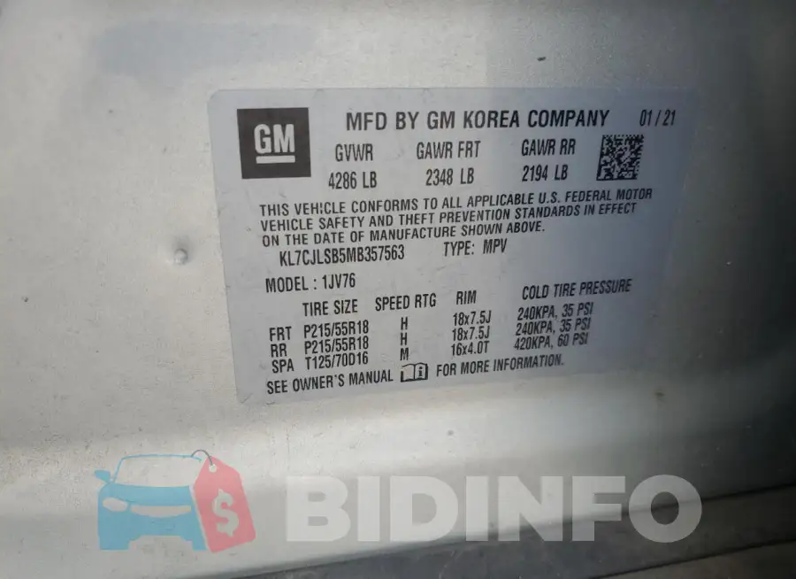 KL7CJLSB5MB357563 Photo# 12