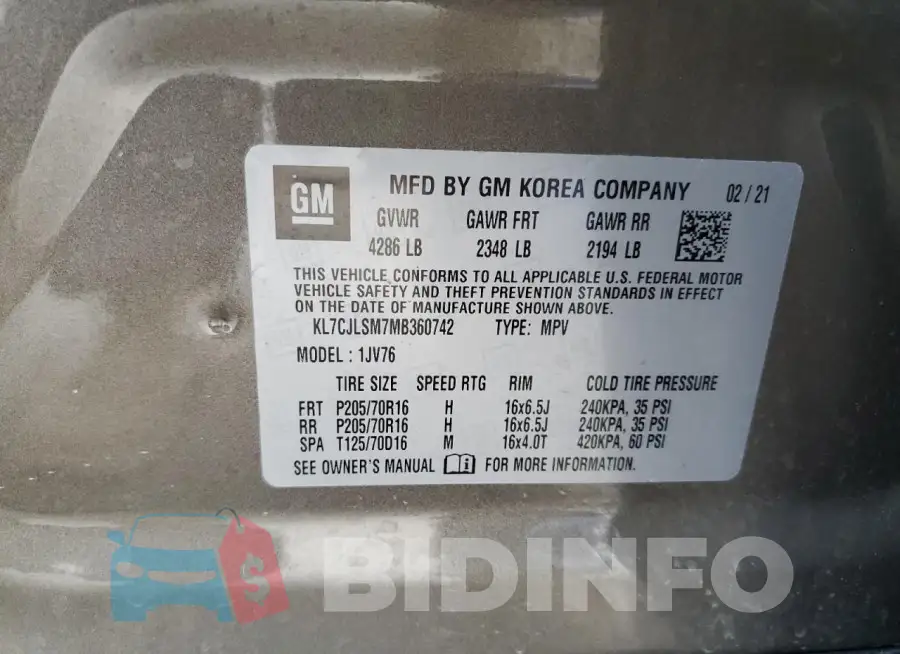 KL7CJLSM7MB360742 Photo# 13