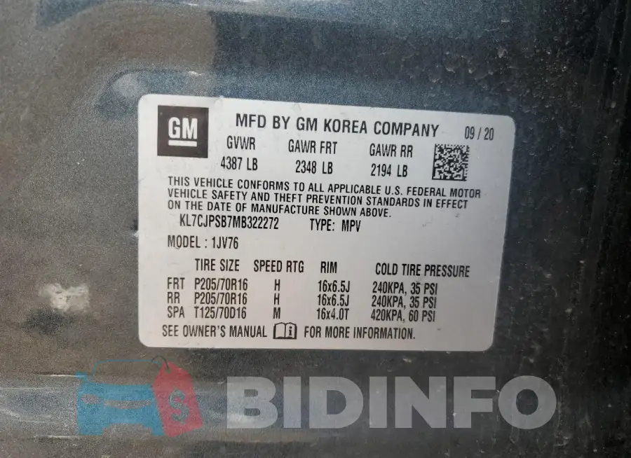 KL7CJPSB7MB322272 Photo# 13