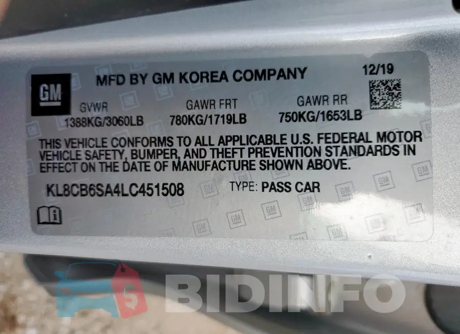KL8CB6SA4LC451508 Photo# 12