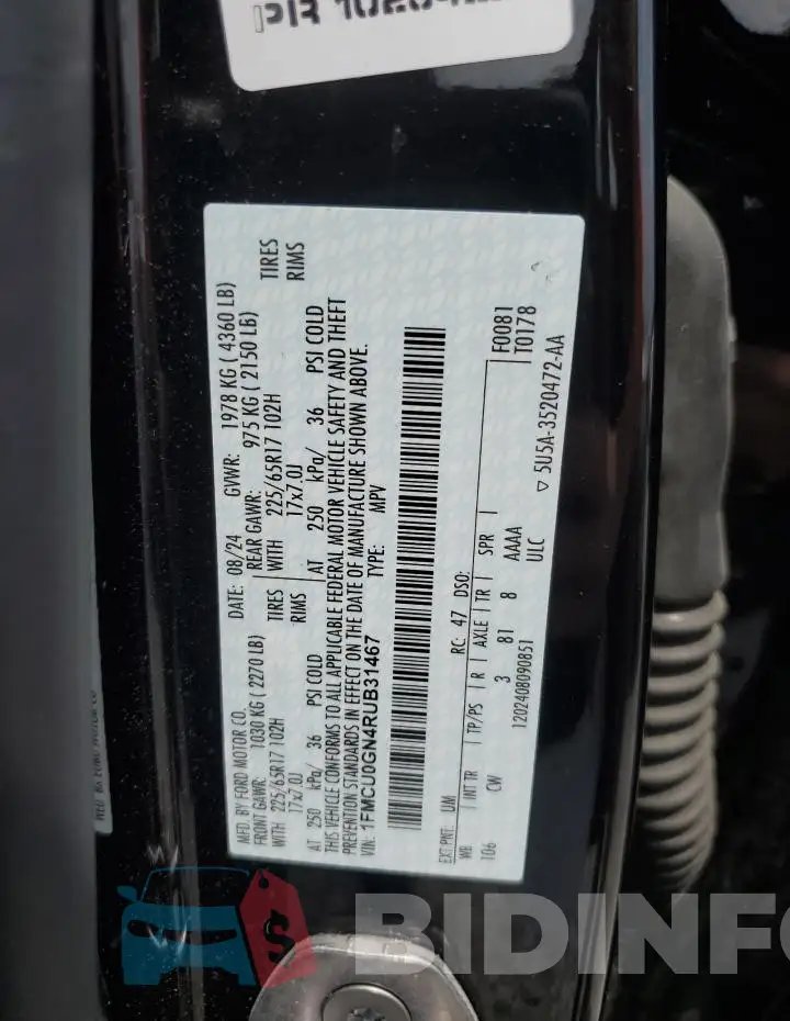 1FMCU0GN4RUB31467 Photo# 13