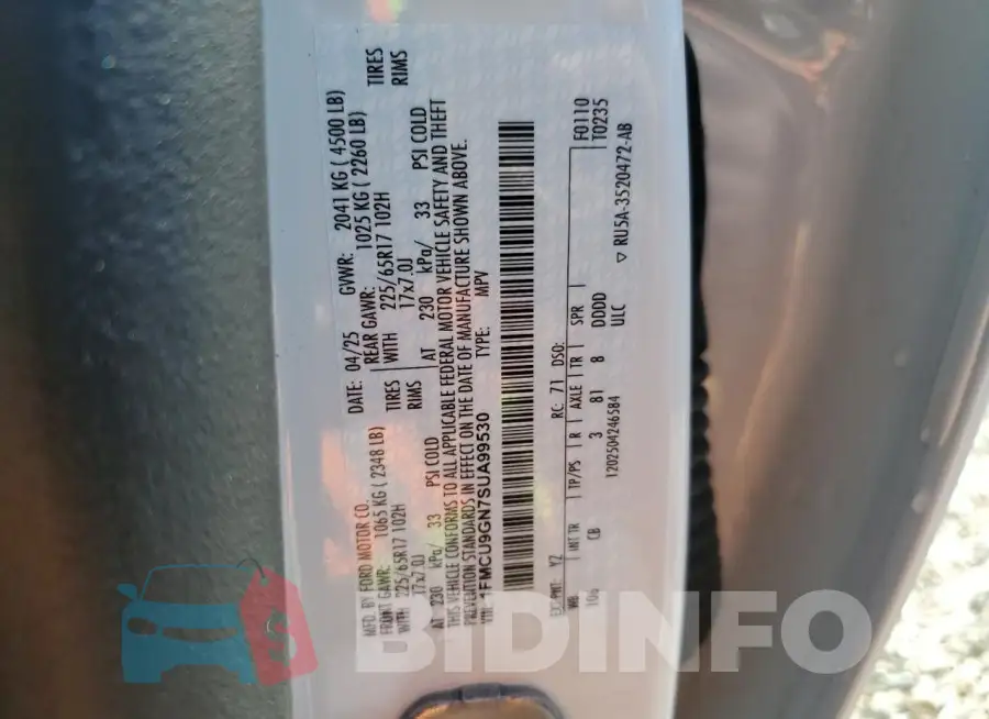 1FMCU9GN7SUA99530 Photo# 10