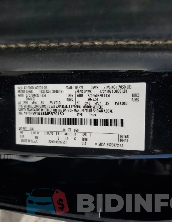 1FTFW1E88MFB79159 Photo# 12