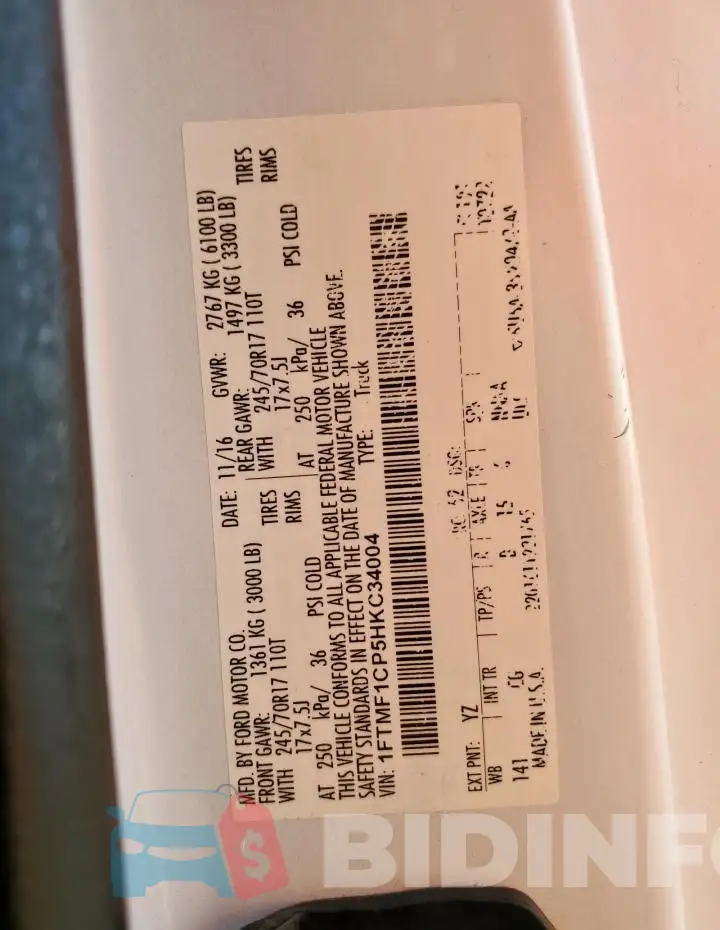 1FTMF1CP5HKC34004 Photo# 12