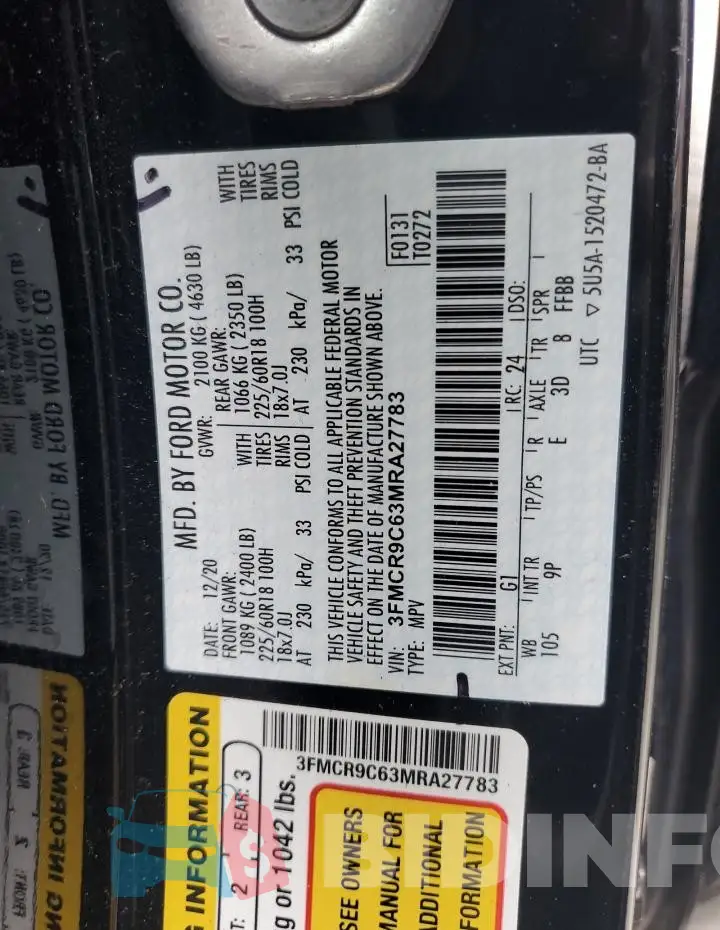 3FMCR9C63MRA27783 Photo# 13