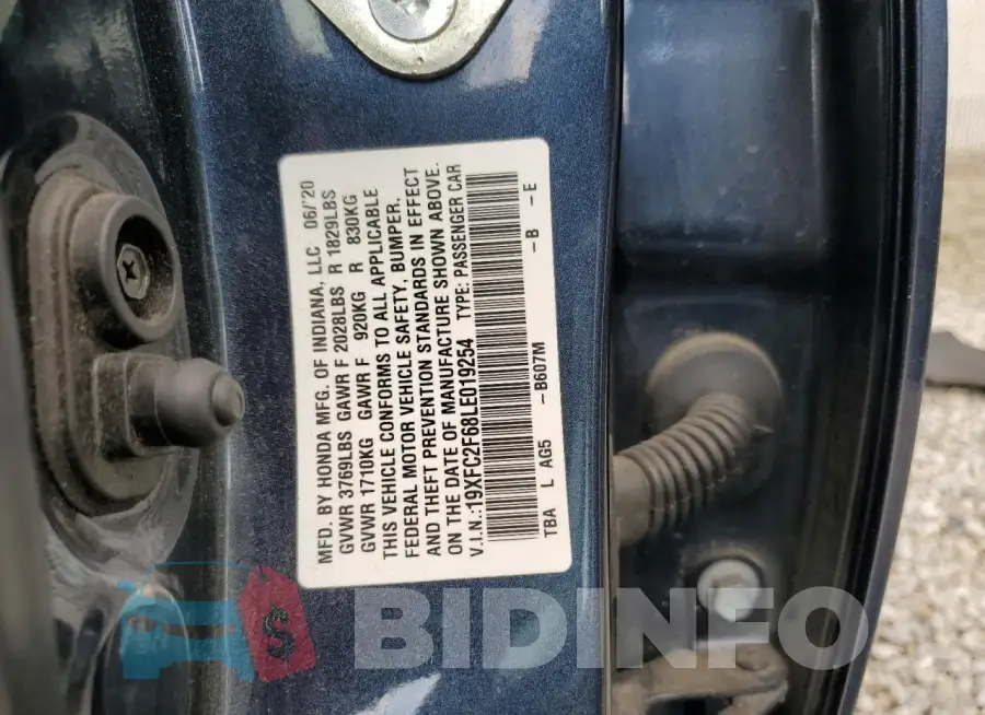 19XFC2F68LE019254 Photo# 12