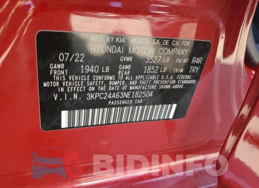3KPC24A63NE182504 Photo# 13