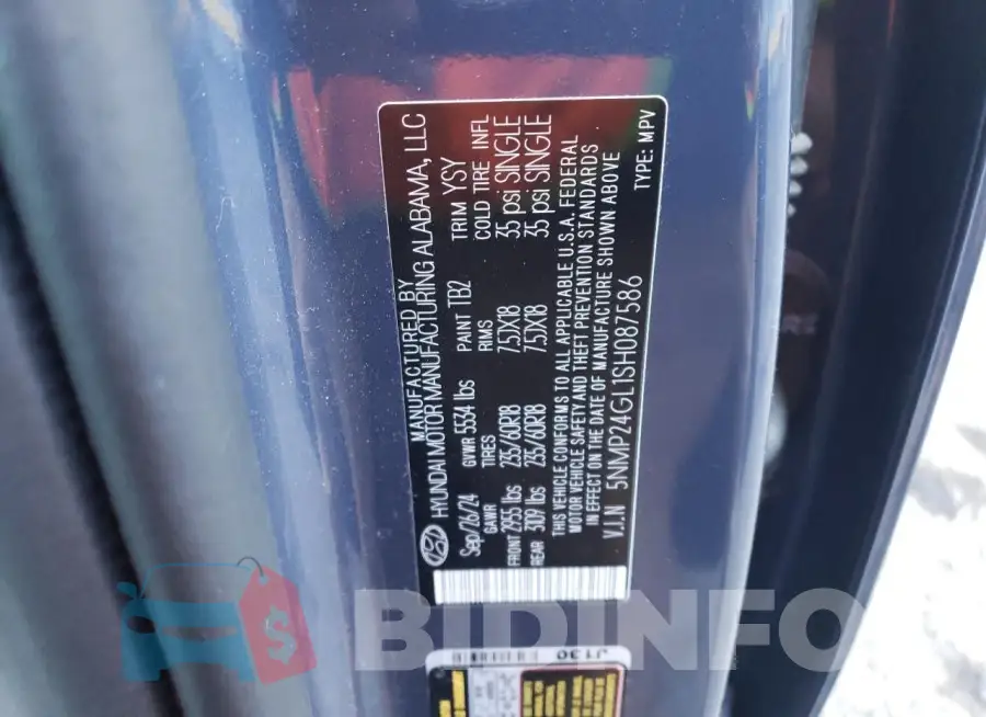 5NMP24GL1SH087586 Photo# 14