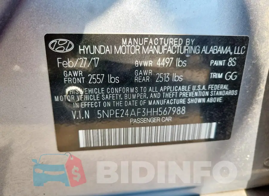 5NPE24AF3HH567988 Photo# 12