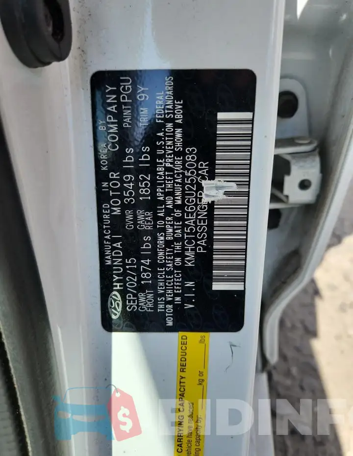 KMHCT5AE6GU255083 Photo# 12