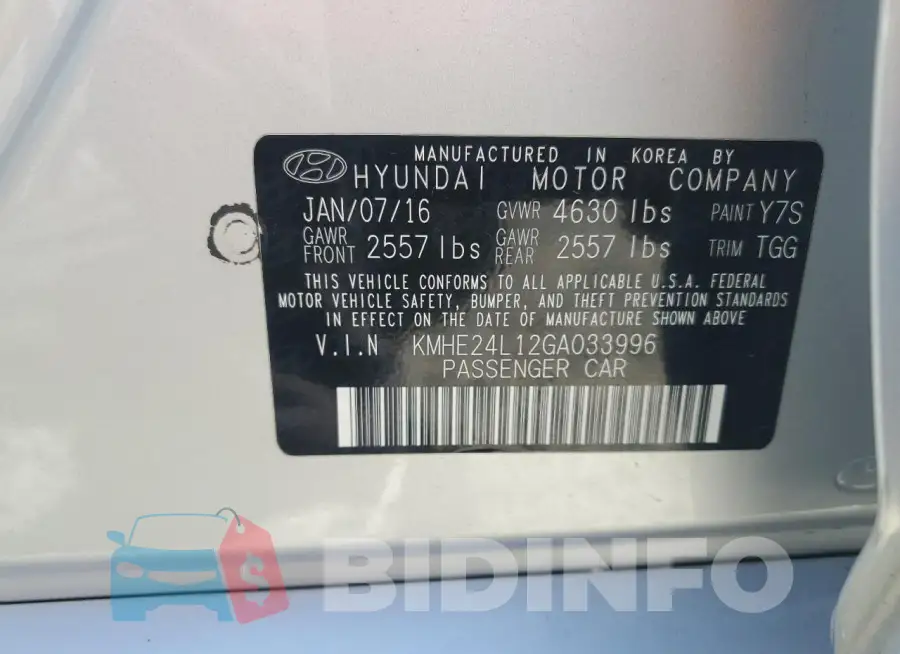 KMHE24L12GA033996 Photo# 12