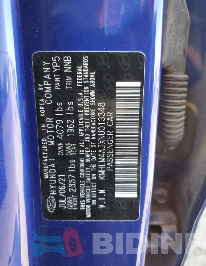 KMHLM4AJXNU013348 Photo# 12