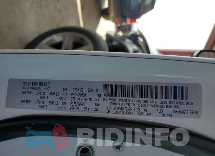 3C6RR6KT8HG711130 Photo# 13