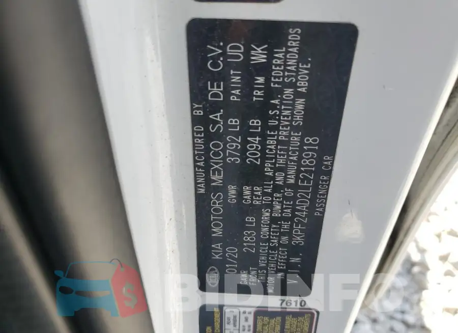 3KPF24AD2LE218918 Photo# 12