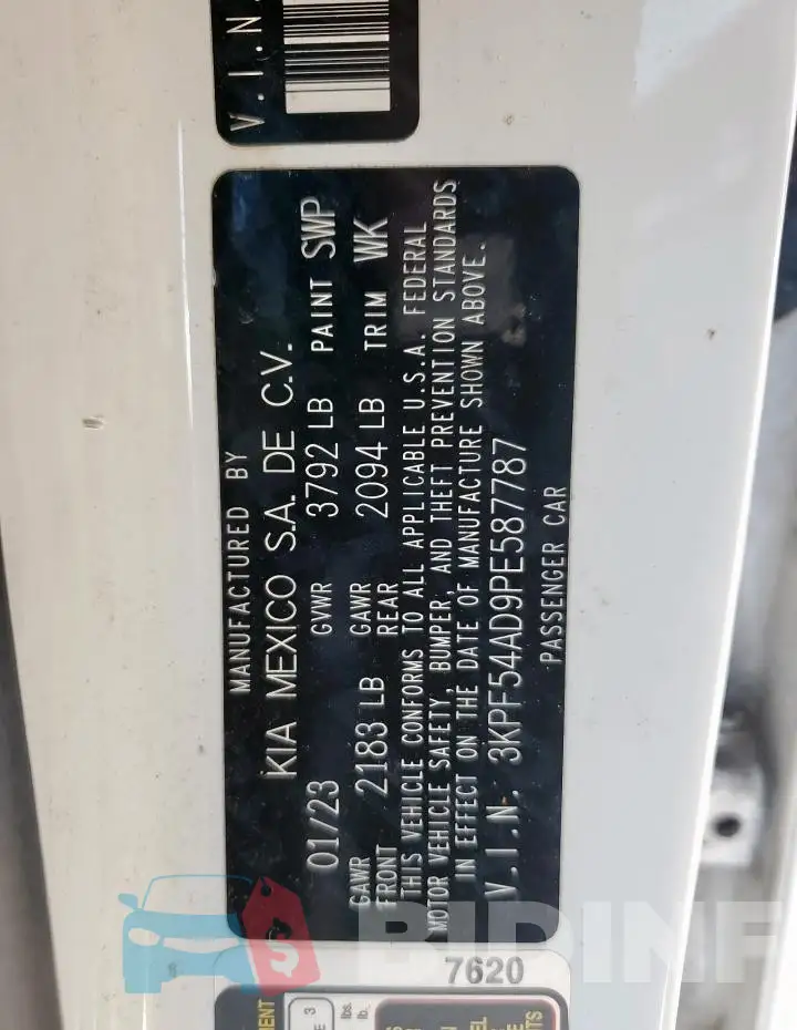3KPF54AD9PE587787 Photo# 13