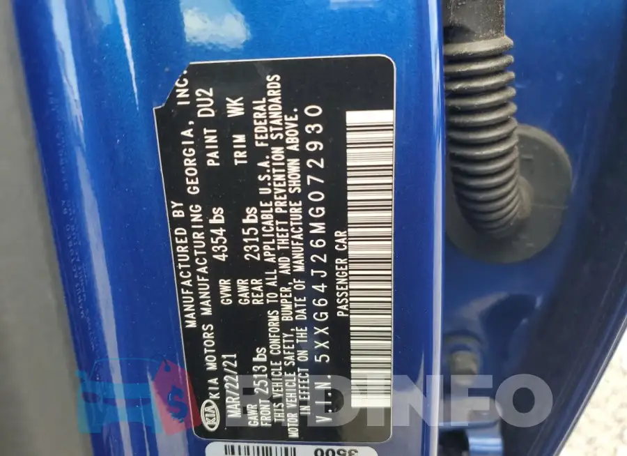 5XXG64J26MG072930 Photo# 13