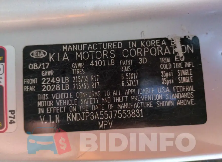KNDJP3A55J7553831 Photo# 12