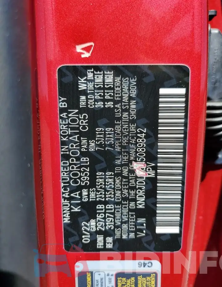 KNDRJDLH8N5089842 Photo# 13