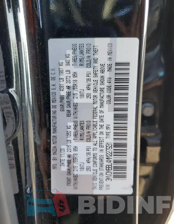 3MVDMBBL4MM227931 Photo# 14