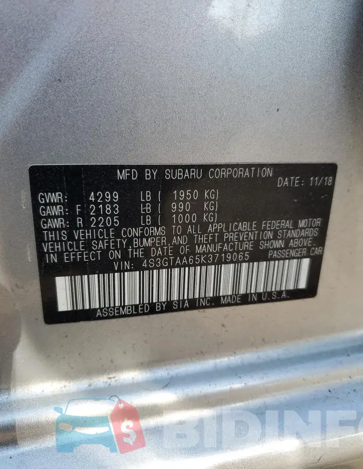 4S3GTAA65K3719065 Photo# 12