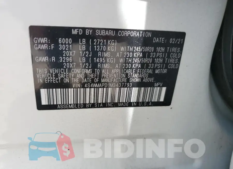 4S4WMAPD1M3437793 Photo# 14