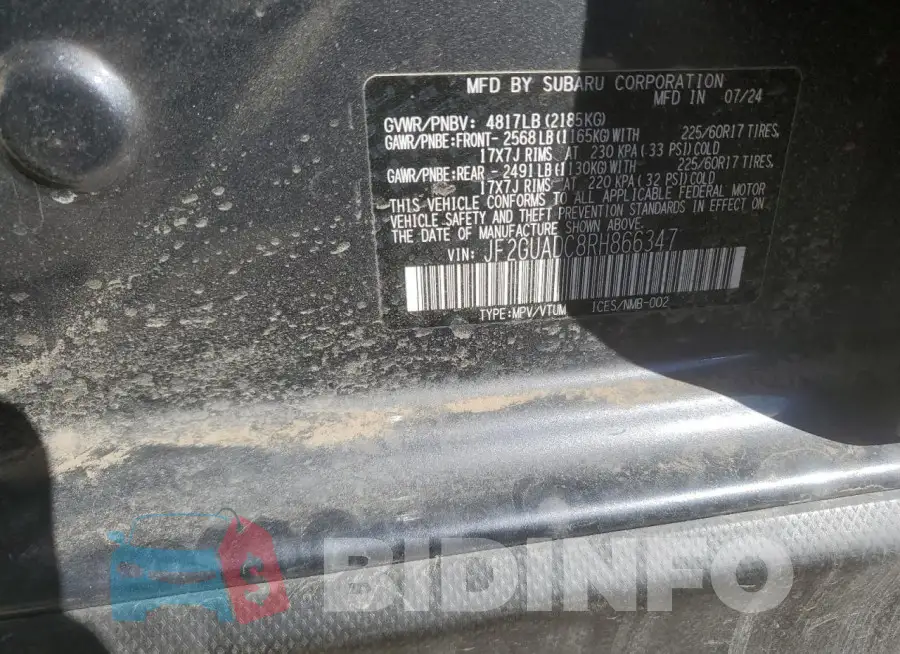 JF2GUADC8RH866347 Photo# 14